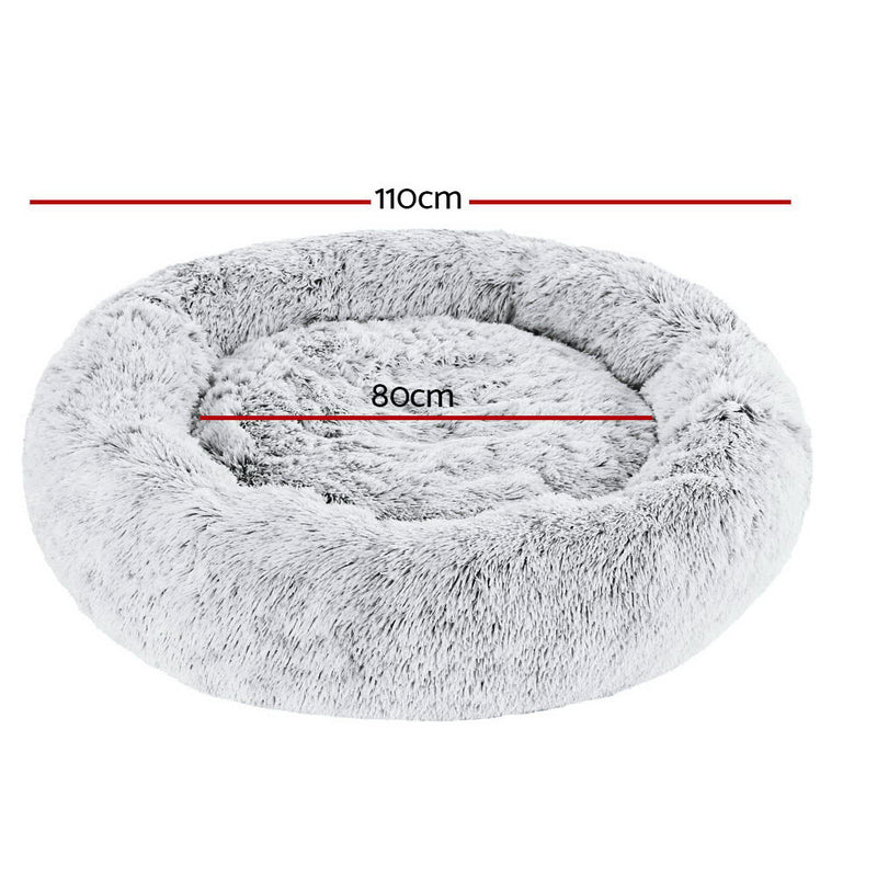 i.Pet Pet Bed Dog Cat 110cm Calming Extra Large Soft Plush Charcoal