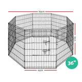 i.Pet 36" 8 Panel Dog Playpen Pet Fence Exercise Cage Enclosure Play Pen