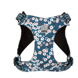 Floral Doggy Harness Saxony Blue M