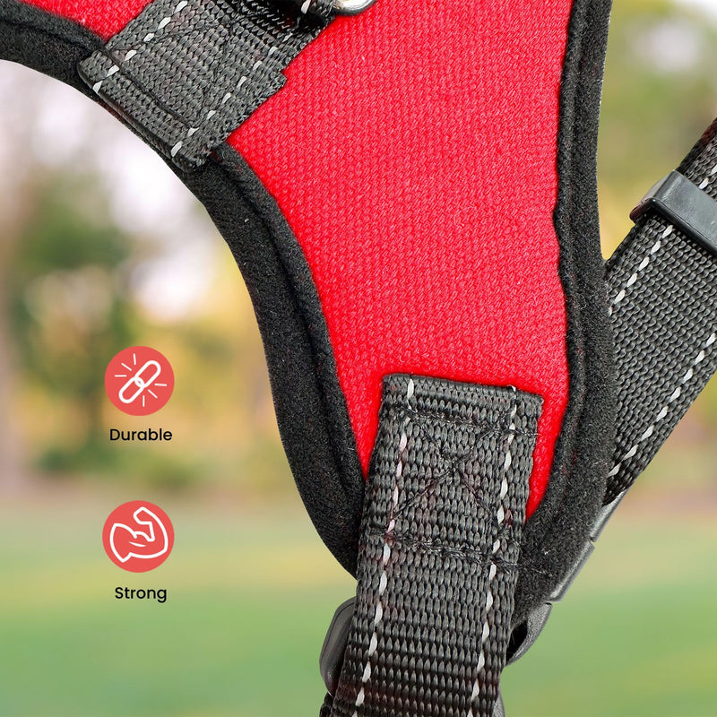 FLOOFI XXL Size Dog Harness XXL Size (Red)