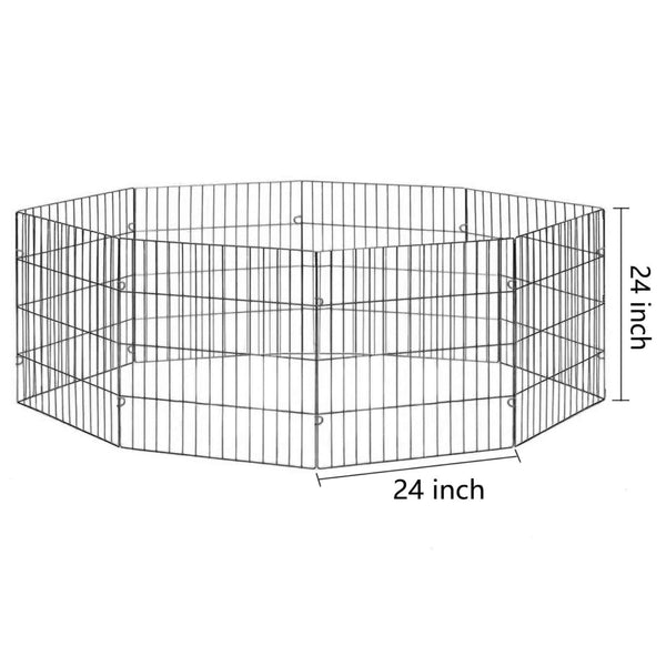 Small Pet Playpen - Dog Cat Foldable Metal Indoor Outdoor Fence - Puppy Kitten