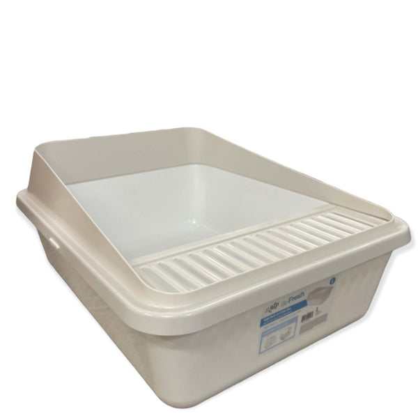 High Back Cat Litter Tray Large - Pet Fresh Clean Kitten Toilet Box