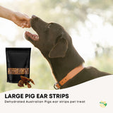 1Kg Dog Treat Pig Ear Strips  - Dehydrated Australian Healthy Puppy Chew