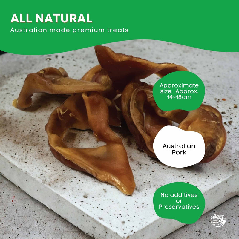 1Kg Dog Treat Pig Ear Strips  - Dehydrated Australian Healthy Puppy Chew