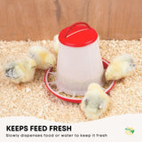 6Kg Automatic Chicken Feeder - Plastic Poultry Chook Hen Feeding Seed Bucket