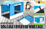 Cage Cover Enclosure for Wire Dog Cage Crate 24in BLUE