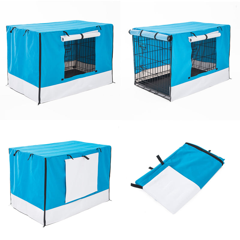 Cage Cover Enclosure for Wire Dog Cage Crate 42in BLUE