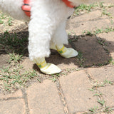 28pc X Dog Shoes Waterproof Disposable Boots Anti-Slip Pet Socks M YELLOW