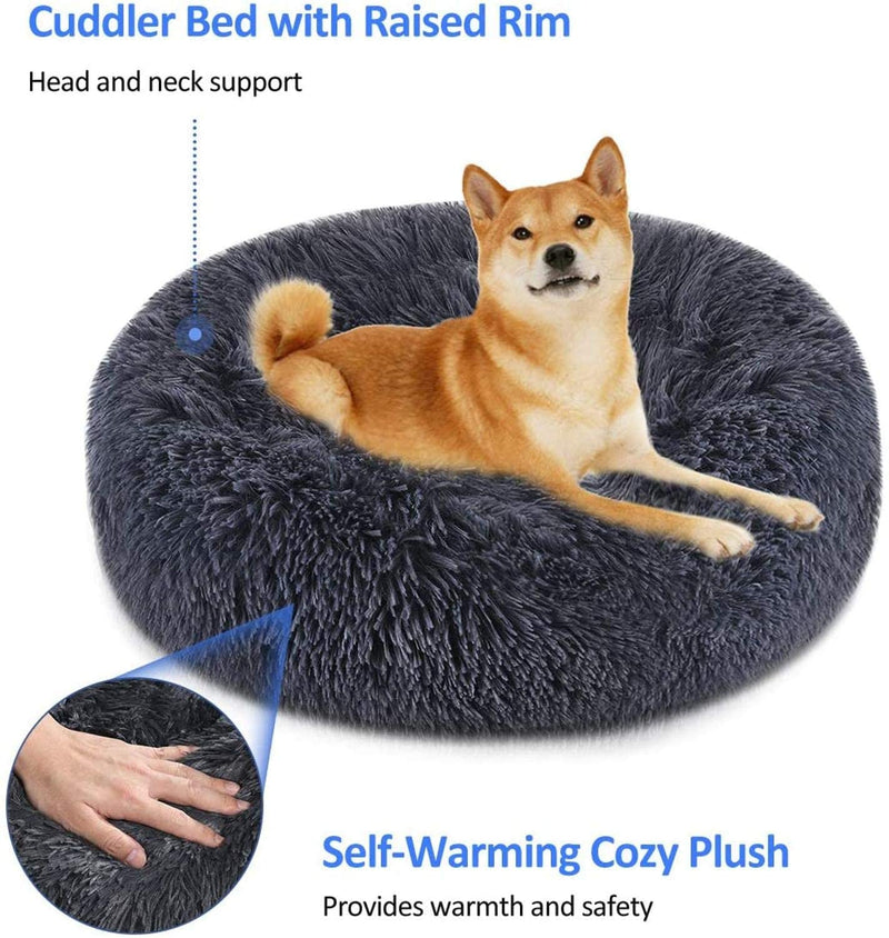 Soft Dog/Cat Bed Round Washable Plush Large 70cm