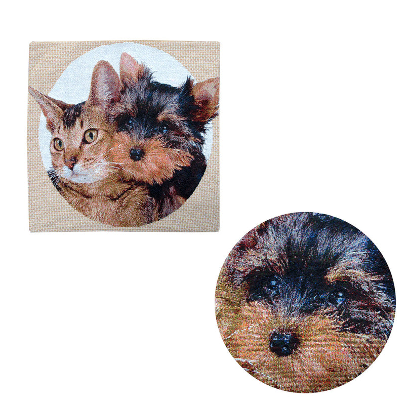 Tapestry Pet Cat Dog Square Cushion Cover Design 1