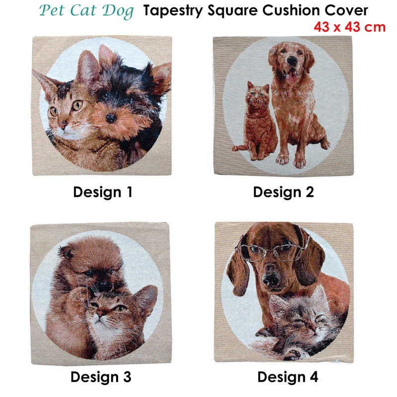 Tapestry Pet Cat Dog Square Cushion Cover Design 4