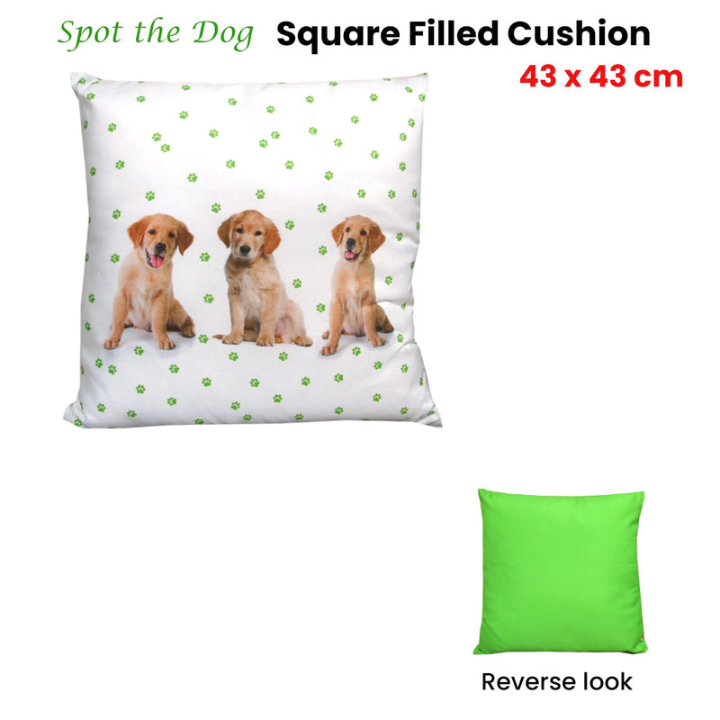 Georges Fine Linens Georges Fine Linens Spot the Dog Square Filled Cushion 43 x 43 cm