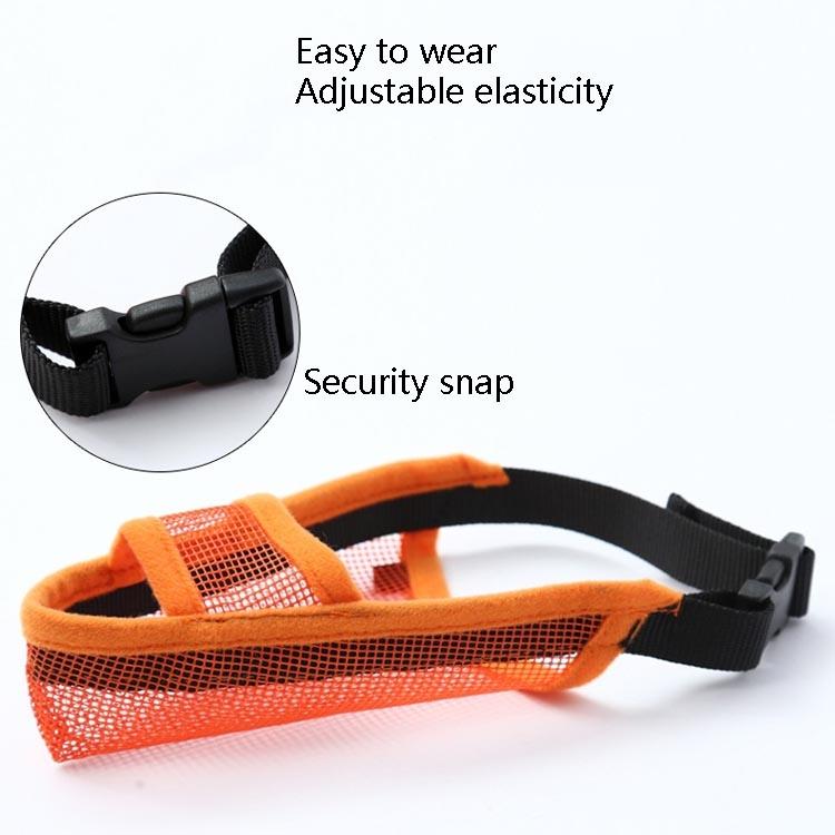 Dog Mouth Cover Anti-Bite Mesh Dog Mouth Cover Medium And Large Dogs Anti-Drop Mask Xs - Gray