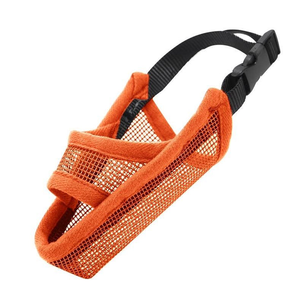 Dog Mouth Cover Anti-Bite Mesh Dog Mouth Cover Medium And Large Dogs Anti-Drop Mask Xs - Orange