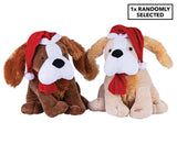 30cm Christmas Xmas Musical Dog Santa Hat Jingle Bells Decoration