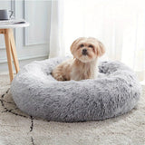 XL-70cm Dark Gray PawfectFriend Dog Pet Cat Calming Bed Plush Beds Large Fluffy Donut Comfy Cushion Puppy Mat