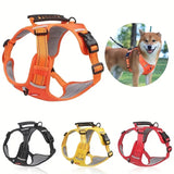 Reflective Dog Harness with Leash, No-Pull Vest Harness for Dogs, Adjustable Dog Vest with Handle, Walking Training Pet Harness L size