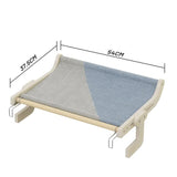 Wall-Mounted Cat Hammock Bed-Wooden Frame, Comfortable and Space-Saving Design for Pets