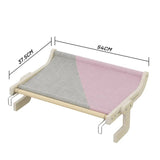 Wall-Mounted Cat Hammock Bed-Wooden Frame, Comfortable and Space-Saving Design for Pets