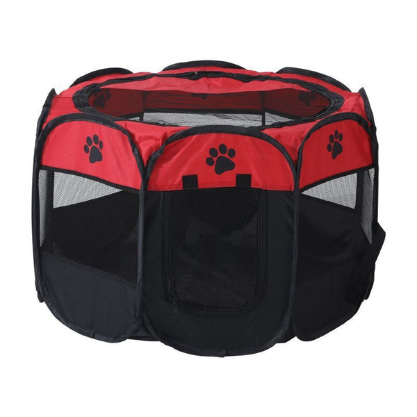 Portable Pet Playpen with Oxford Cloth, Foldable Octagon Dog & Cat Tent, Indoor & Outdoor Use  size 114*114*58cm