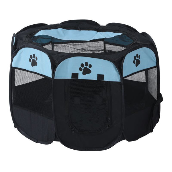 Portable Pet Playpen with Oxford Cloth, Foldable Octagon Dog & Cat Tent, Indoor & Outdoor Use  size 91*91*58cm