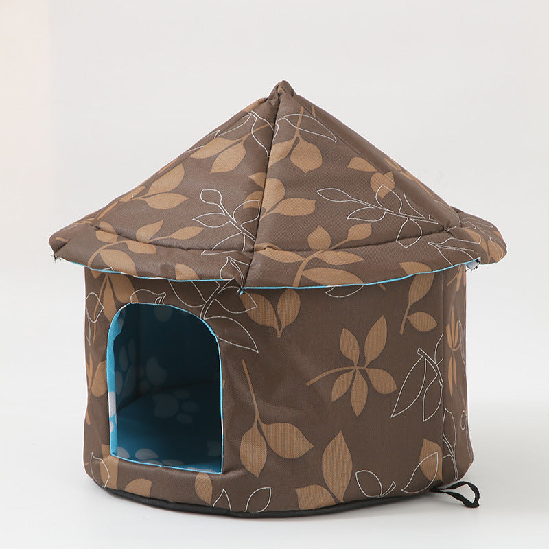 Outdoor Waterproof Cat House - Insulated, Weatherproof, Warm Shelter for Cats, Ideal for Winter Protection,Size: L 45*41cm