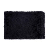 Fluffy Pet Blankets-Soft Faux Fur, Anti-Anxiety Cozy Throws for Cats and Dogs, M 80*55cm Black