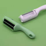 Multi-Function Pet Grooming Brush with Self-Cleaning Feature - Ideal for Dogs and Cats 2 PCS (Green+White)