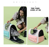 Yellow Transparent Pet Carrier Backpack for Cats and Small Dogs