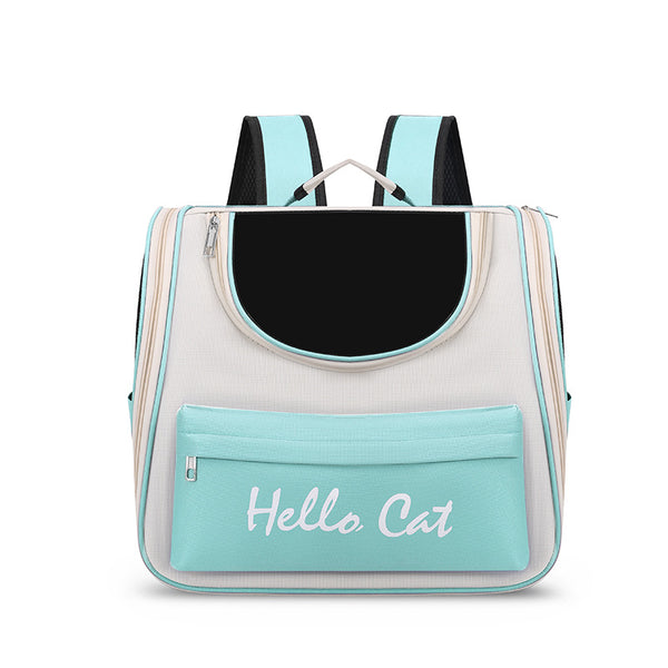 Green Transparent Pet Carrier Backpack for Cats and Small Dogs