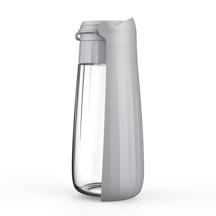 Grey Portable Dog Water Bottle - Leak-Proof Travel Pet Hydration Solution