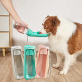 Grey Portable Dog Water Bottle - Leak-Proof Travel Pet Hydration Solution