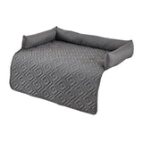 90*120CM Brown Waterproof & Scratch-Resistant Pet Sofa Protector Mat with Pillow | Cat & Dog Bed, Washable, All-Season