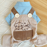 L Cute Little Backless Trousers Cute Four-Legged Dog Clothes - Spring/Summer Pet Outfit, Soft & Breathable