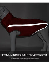 Size 4XL Red Reflective Winter Dog Jacket - Warm & Waterproof Outdoor Coat for Large Breeds