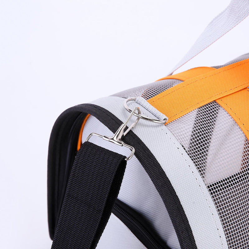 Size S Black And Blue Foldable Pet Carrier Bag - Lightweight, Breathable, and Spacious for All Seasons
