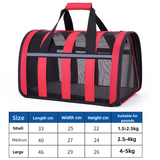 Size S Black And Blue Foldable Pet Carrier Bag - Lightweight, Breathable, and Spacious for All Seasons