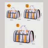 Size S Black And Blue Foldable Pet Carrier Bag - Lightweight, Breathable, and Spacious for All Seasons
