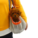 Grey And Red Lightweight Breathable Mesh Pet Carrier Handbag - Portable Travel Tote for Small Dogs & Cats up to 8kg