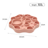 Silicone Dog Slow Feeder and Licking Mat - 2 in 1 Puzzle Bowl for Dog Slow Feeding(Dark yellow)