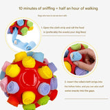 Rubber Snuffle Ball for Pets,Interactive Hollow Treat-Hiding Toy for Dogs and Cats(Orange)