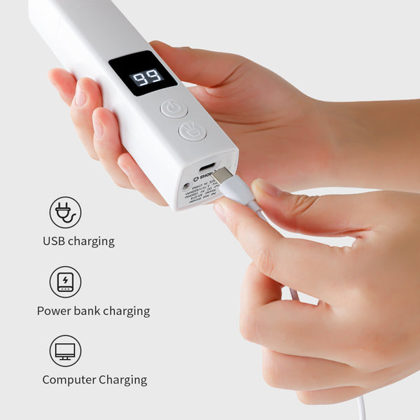 White Professional Pet Nail Grinder Kit - LCD, LED, Laser, for Dogs & Cats