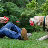 Yellow Interactive Dog Suction Cup Tug Toy - Durable TPR Chew & Treat Dispenser for Teeth Cleaning & Solo Play
