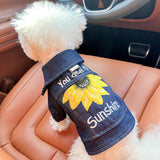 XS Around 2kg Sunshine Denim Chic Denim Pet Vest - Stylish Jean Jacket for Dogs & Cats - Spring, Summer & Autumn Fashion
